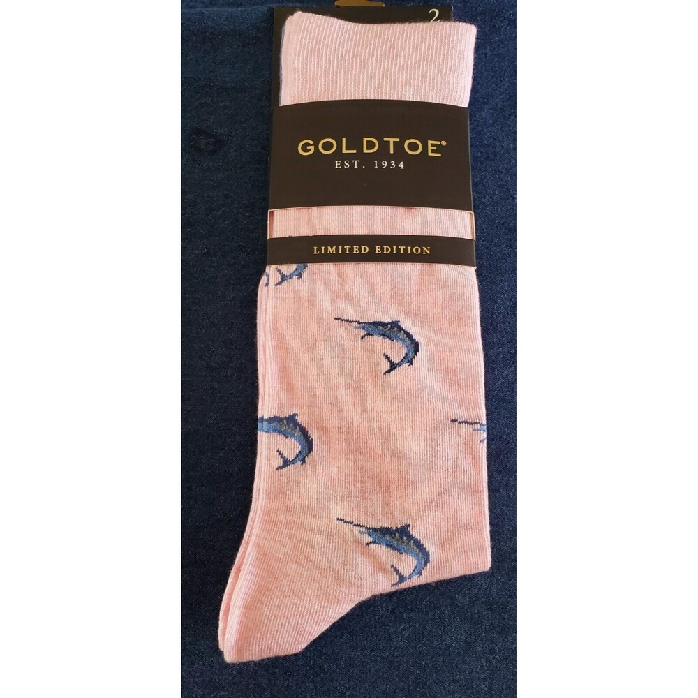 Men's Gold Toe Limited Edition Marlin Dress Socks Set of 2 New FREE SHIPPING